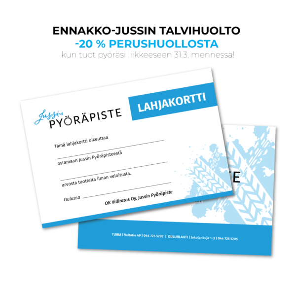Ennakko-Jussin talvihuolto Lahjakortti-tuotekuva